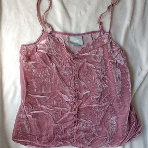 Luxe Velvet Rose Tank Top Anthropologie